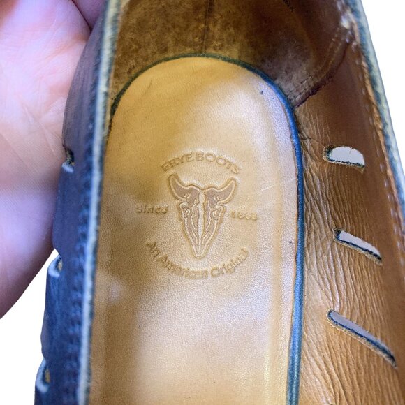 Frye Gwen Ankle Strap Black Leather Wedge Sandals 9.5 - Picture 9 of 11